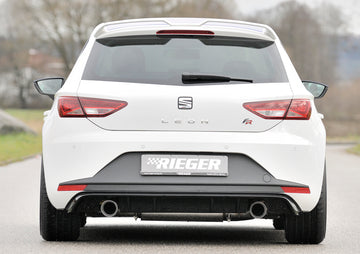 DIFUSOR RIEGER EN NEGRO BRILLO PARA SEAT LEON FR 2013 - 2016